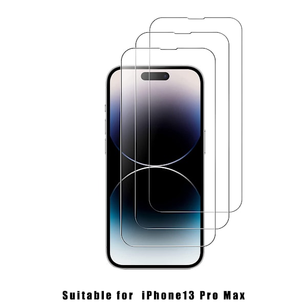 3X Karkaistu lasisuoja iPhone 13 Pro Max / iPhone 14 Pro Max Läpinäkyvä
