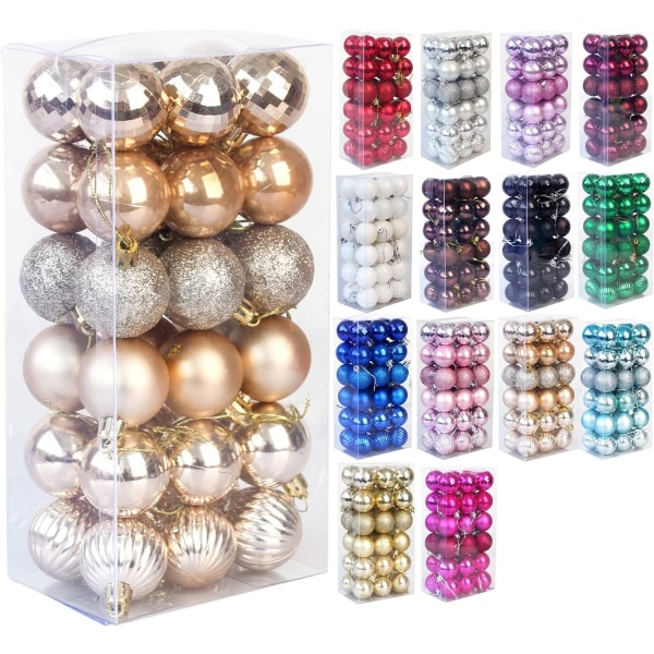 Christmas Balls Ornaments，36 Pcs Shatterproof Christmas Tree