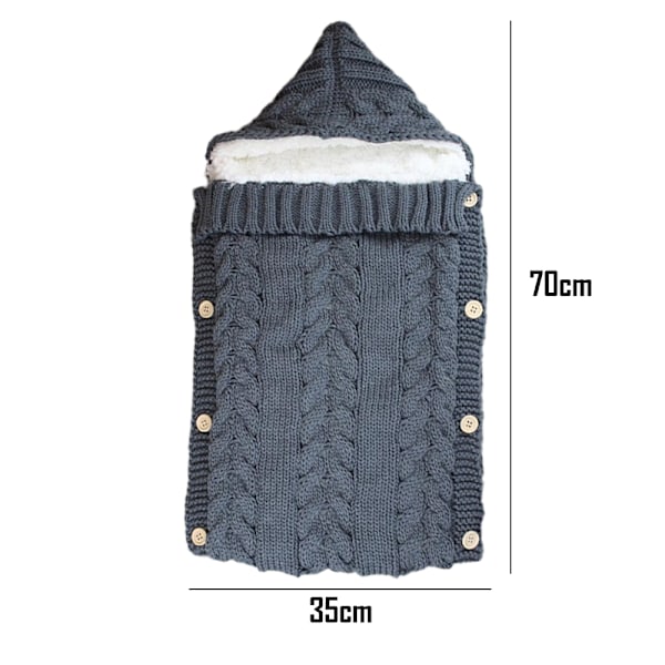 Nyfödd filt Baby swaddling filt Stickad sovsäck filt