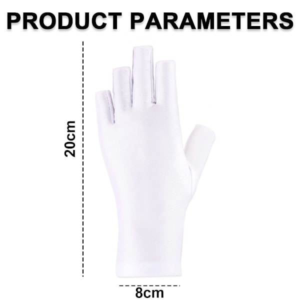 UV Protection Gloves for Nail Lamp, Light Manicure  Fingerless