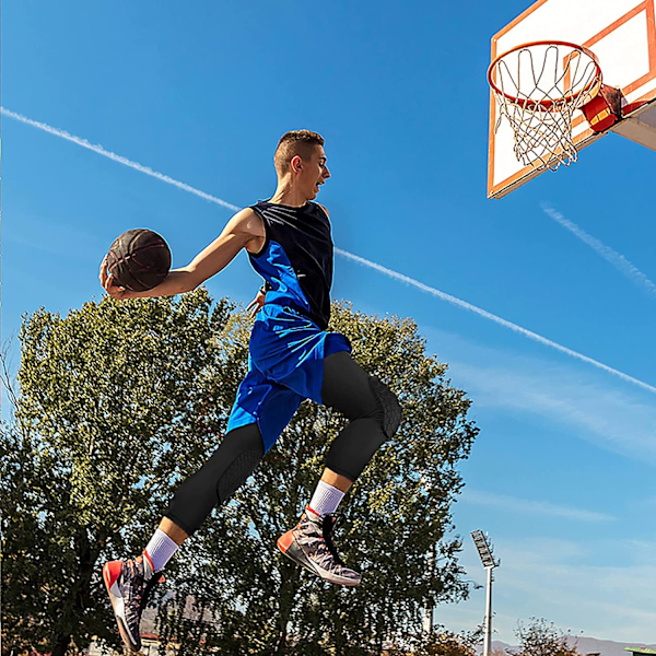 Knäskyddspar, Knäskydd, Stötskyddande, Halksäker, Basketboll, Bensskydd, Skyddande Pad, Stöd, Vadderad, Andningsbar, Kompressionskläder, Hexpad - 2