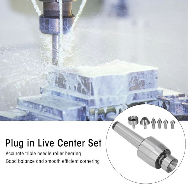 MT4 Live Center Høj Præcision Live Roterende Center til Fræsemaskine 2100RPM Trippel Leje