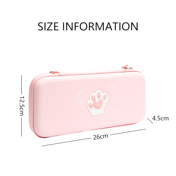 Bärväska kompatibel med Nintendo Switch reseväska, Cat Paw bärbar skyddande förvaringsväska speltillbehör