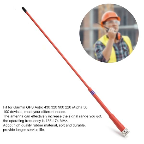 Handhållen Högförstärknings Mjuk Antenna för Garmin GPS Astro 430 320 900 220 /Alpha 50 100 Röd