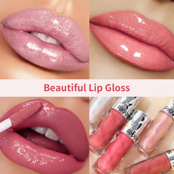 Perlemorskimrende flytende leppestift, langvarig, smittefri, vanntett lipgloss/leppefarge