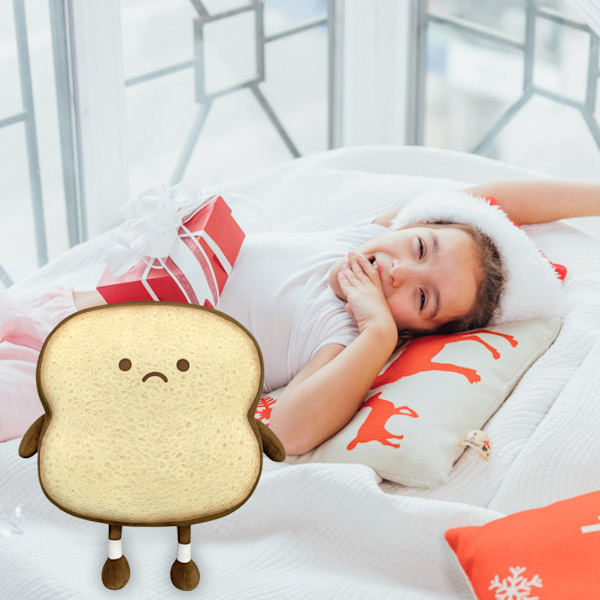 Rostbröd Kudde Mjuk Plysch Kudde Heminredning Fylld Bröddocka Leksak Nyhet Presenter till Barn Vuxna
