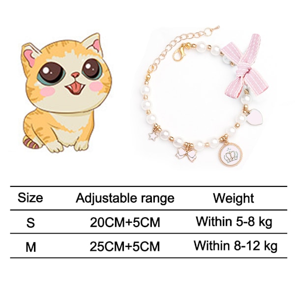 Hunde- og Katteperle Halskæde Bling Tilbehør Bånd Kærlighed Charm Vedhæng Kæledyr Hvalp Smykker til Hunhvalp Chihuahua Yorkie Justerbar Håndlavet
