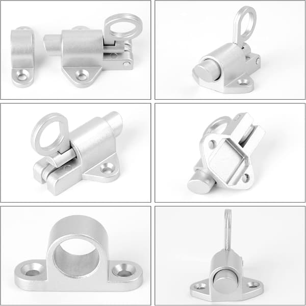 Sleek Self-Closing Latches in Aluminum Alloy, Durable and Long-Lasting Security Latch with Easy Installation for Doors, Windows, and Cabinets (2