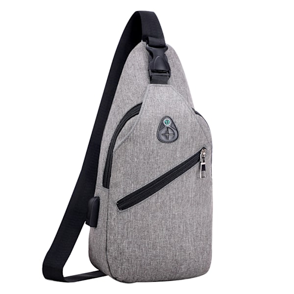 Sling-laukku Rinta-reppu USB-latausportilla, Olkalaukku Rinta-reppu Vaellukseen Kävelyyn
