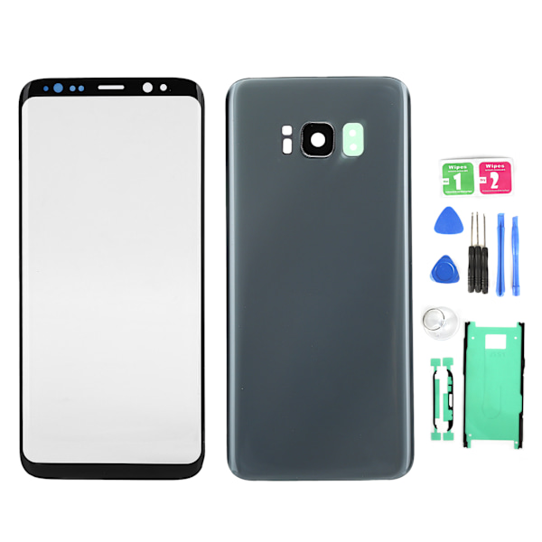1 x Rear Back Cover1 x Front Screen Glass Cover2 x Liquid Crystal Glue3 x Screwdriver2 x Press Stick2 x Press Plate1 x Cleaning Paper1 x Suction Cup silver