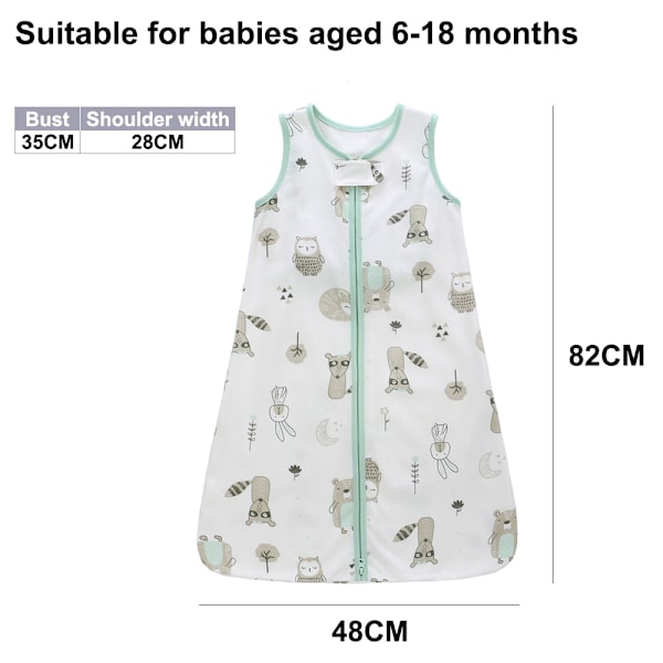 Enkel Sleeveless Väst Swaddle - Barnpyjamas för Sommar