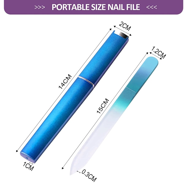 3 stk. glas neglefiler