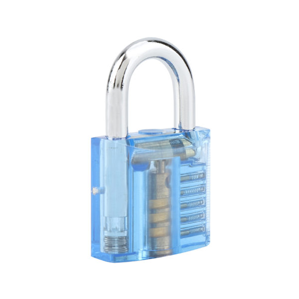 Transparent Hængeslås Sæt Pick Cutaway Øvelseslås Med Nøglefjernelse Hook Kit Værktøj Blå