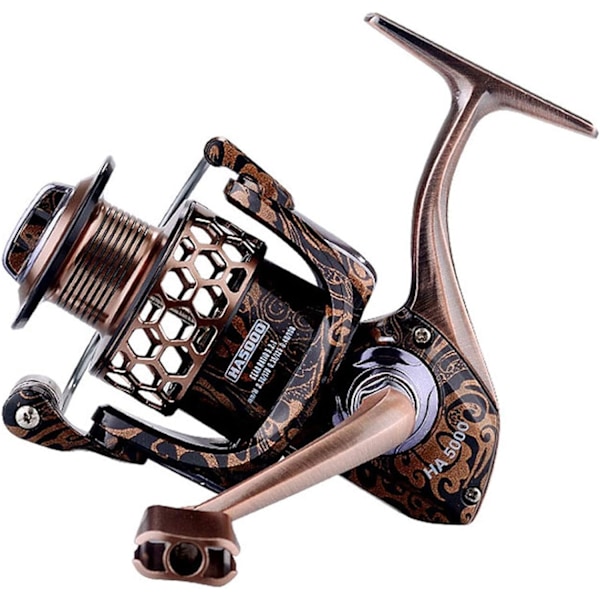 Spinningfiskespindere Letvægts Honningkamtråd Kop 17+1BB Afskærmet Leje 5.2：1 Legering Transmission Gear Ratio HA Fint Udsmykket Udgave Fiskespindere