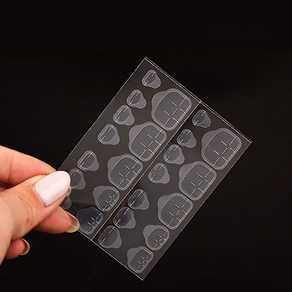 50 Ark Limstikker til Tånegle Vandtætte Åndbare Gele Dobbeltsidede Limtabs Neglelim Sticker Falske Neglespidser