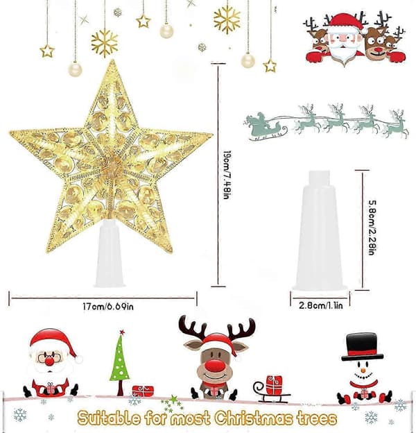 Christmas Tree Star with Strong LED Lighting [HK][TT]