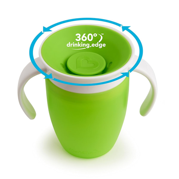 360ᵒ drikkekopp med håndtak, lekkasjesikker, fra 6 måneder, 207 ml