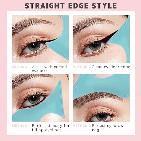 Långvarig Eyelinerpennor Set Vattentät Eyelinerpenna, Svart Ögonmakeup Brun Ögonbrynspenna Långvarig Smudge Proof Eyelinerstämpelverktyg Ögonbryn