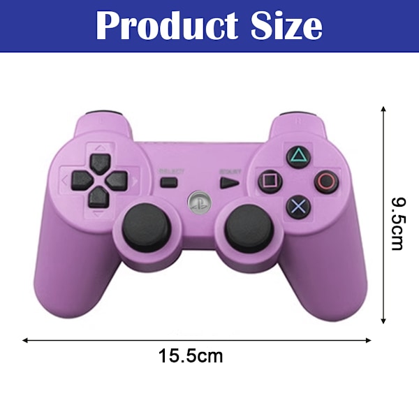 PS3 Bluetooth trådlös vibrationskontroll för PS3-spel Purple