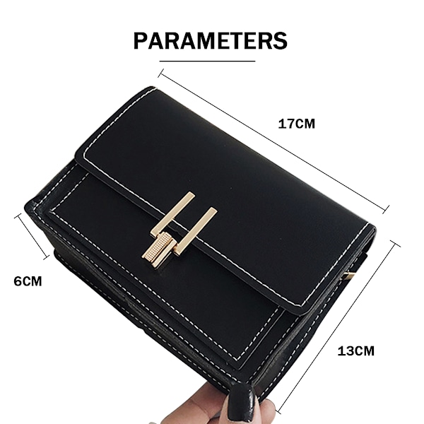 Färgblockerade Crossbody-väskor för Kvinnor Läder Cross Body Plånböcker Söta Designer Handväskor Axelväska