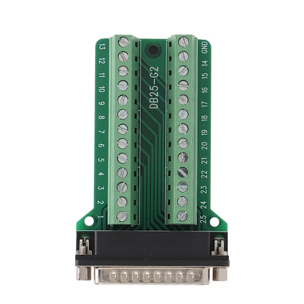 25-polig Terminalblockanslutning Signalmodul Skruvtyp PCB-terminalbräda för kommunikationsfelsökning DB25‑G2 Hankontakt