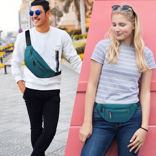 Fanny Pack naisille - Trendikäs vyölaukku, vyölaukku matkustamiseen, kävelyyn, juoksuun, vaellukseen, pyöräilyyn, helppo kantaa puhelinta, lompakkoa