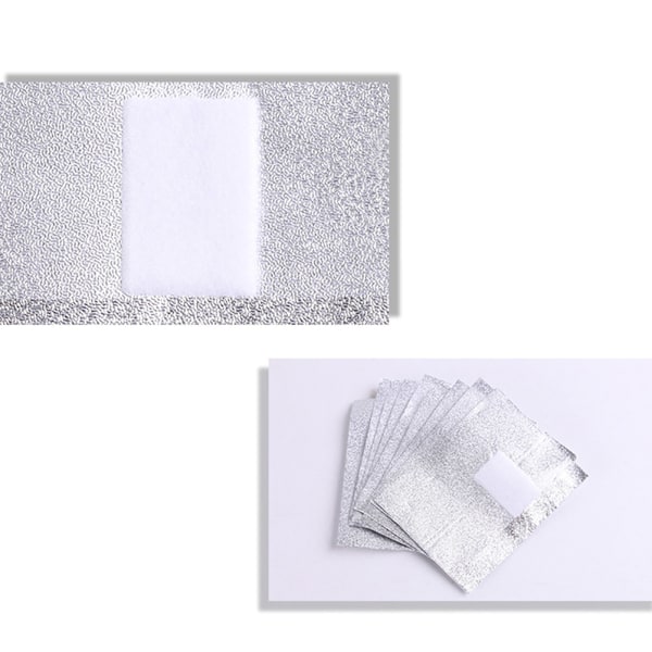 100 stk./pose Aluminiumfolie Gel Polish Neglekunstfjerner Soak Off Wraps