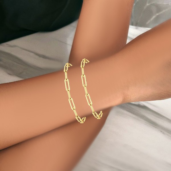 Pladede Armbånd til Kvinder Elastisk Stræk Armbånd Trendy
