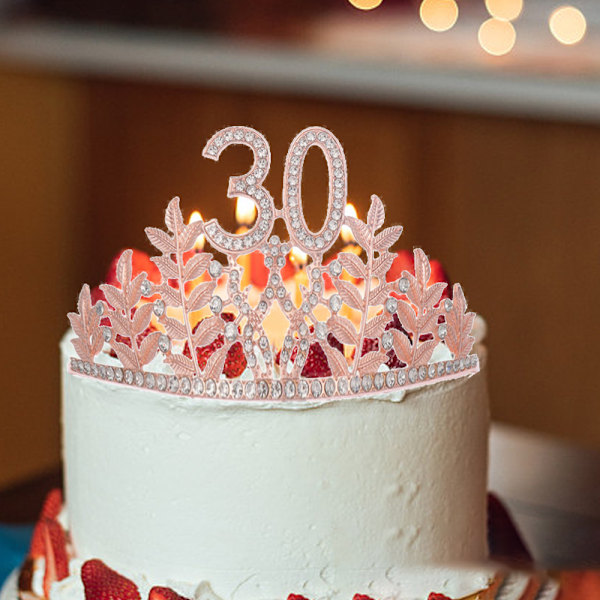30-årsdag bälte och strass pannband set