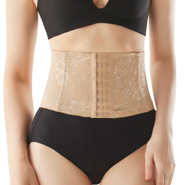 Lace Mesh Kvinner Etterfødsels Abdominal Belte Reparasjonsbelte Kort Trunk Midje Trening Stram Belte (Hudfarge)