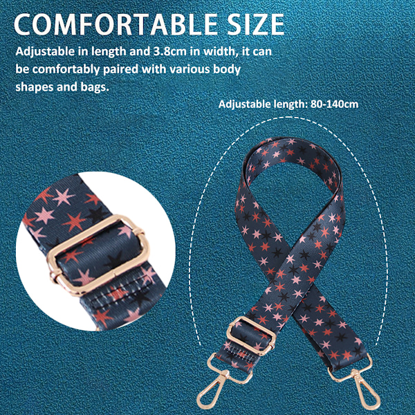 2 stk Justerbare Håndtaske Remme Brede Pungremme Udskiftning Skulder Crossbody Taske Rem