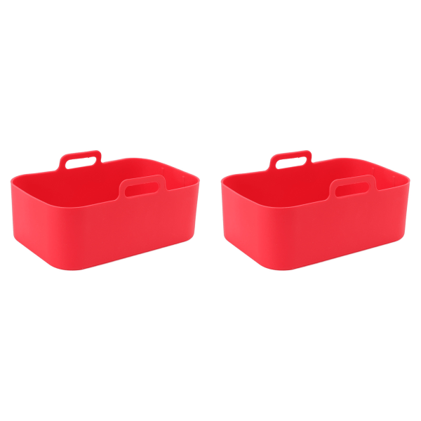 2 Sets Kitchen Fryer Silicone Basket and Mat Reusable Non Stick