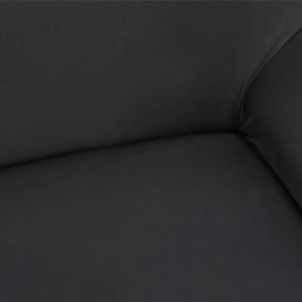 Soffaöverdrag Stretch Elastiskt Tyg Skyddsskydd Solid En Sitsplats Svart 90~140cm