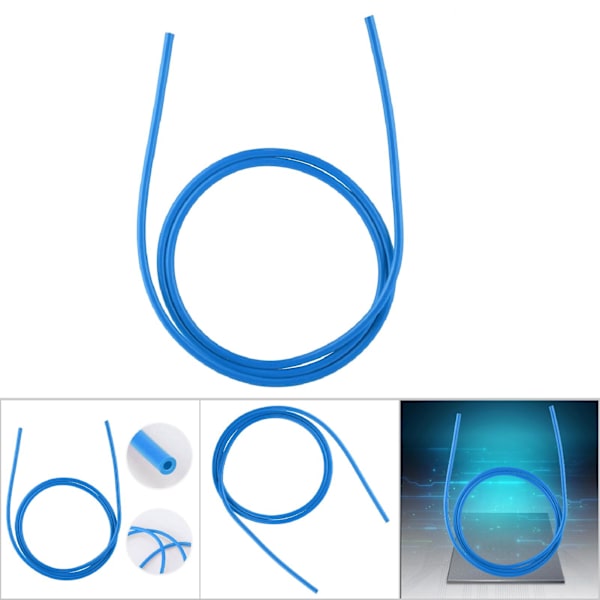 PTFE 3D-skrivartillbehör Teflonrör Munstycksrör 1 m 2*4MM Blå
