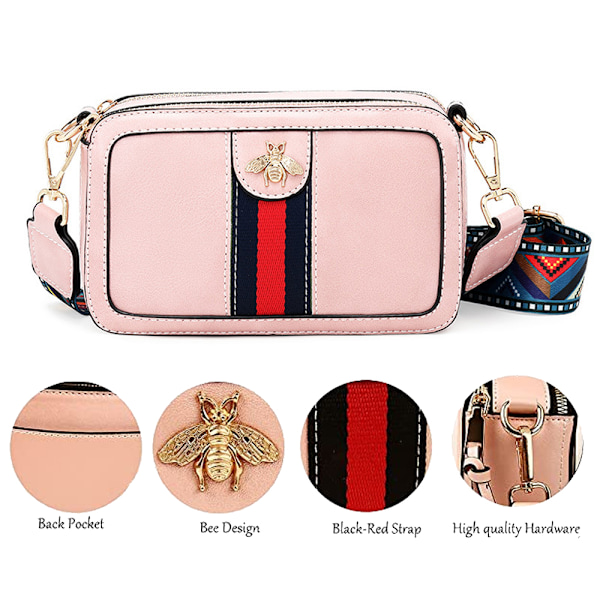 Naisten olkalaukku, PU-nahkainen crossbody-laukku, kameratyylinen käsilaukku