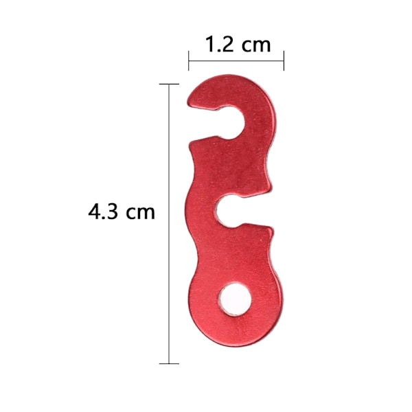 Ultralätta Tält Spännare i Aluminiumlegering - Repjusterare för Tält Camping Vandring Ryggsäckstur Utomhusaktivitet - 10-pack