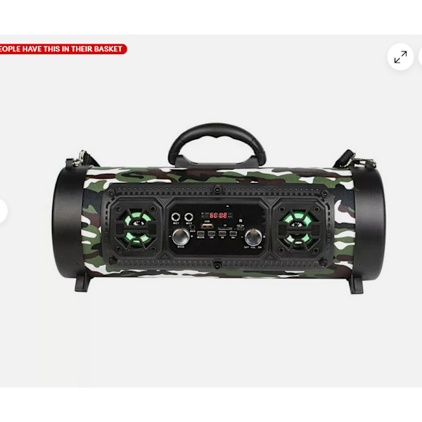 Portabel Bluetooth-högtalare med kraftfull bas - Ultrahög volym - Trådlös - Utomhus/Inomhus