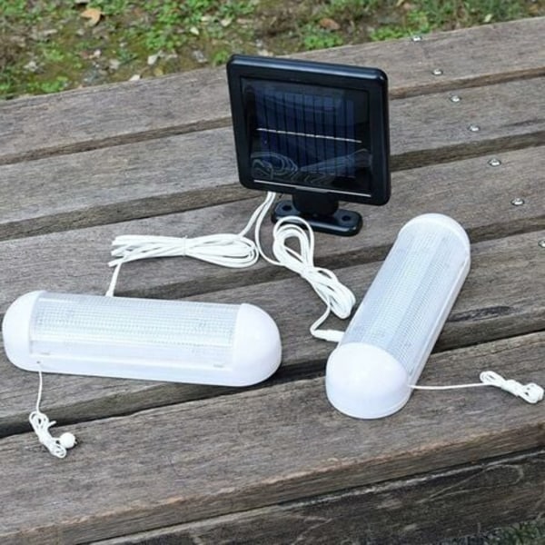 Solar Shed Light, Väggmonterad Solar Garage Light för utomhus IP55 Vattentät, Dubbel LED-lampa Väggmonterad nödlampa för trädgård, utomhus,