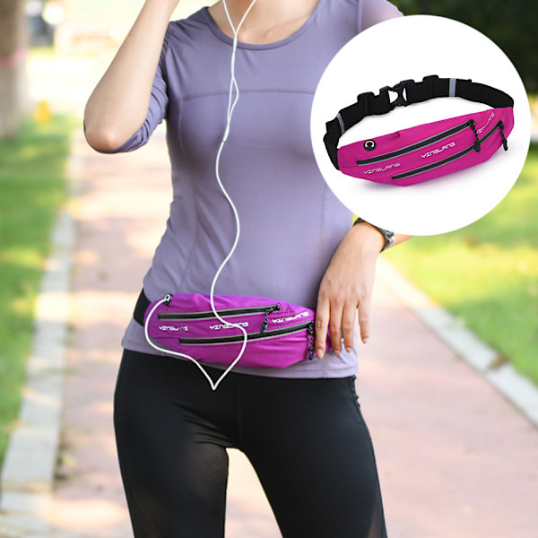 Midjeväsk: Löpning Midjeväska Bumbag Bältesväska Sport Slank Trendig för Jogging Vandring Kvinna Man
