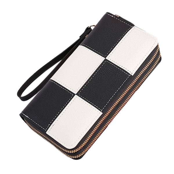 Læder Multi Kreditkort Stor Kapacitet Lynlås Clutch Rejsetaske Wristlet