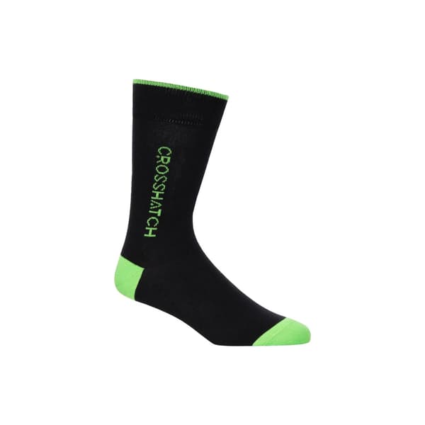 Crosshatch Glowbow Crew-strumpor (5-pack) One Size Svart/M Svart/Flerfärgad Black/Multicoloured One Size