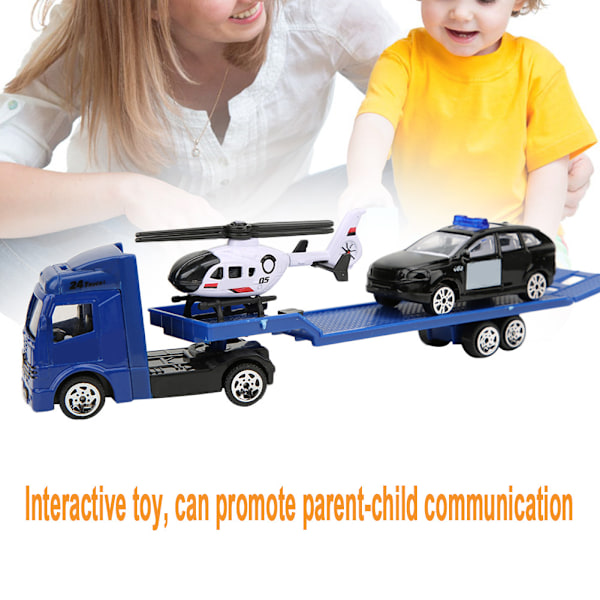 4 kpl/setti Iso Alloy-kuorma-auton mallileluauto Lapset Pojat Lahja Poliisiauto