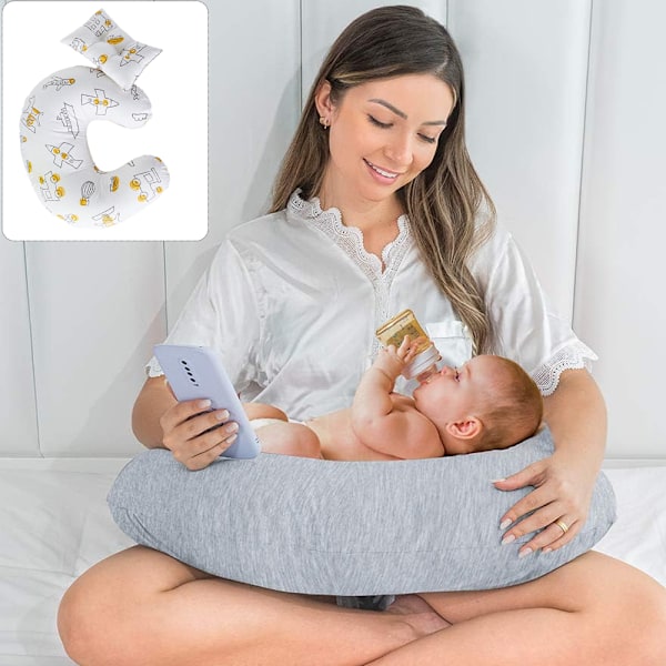 Amningskuddeöverdrag och amnings- och flaskmatningslokalisator, stöd för bebis