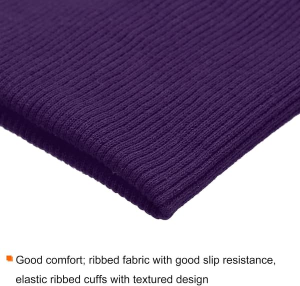 Elastiska muddar ribbade kanter 4\" x 3.5\" Bomullstyg Stickad Ribb Stretchband Mudd Ärm Midjeband för Sömnad Lila 4\" 3.5\" 4\" x 3.5 4" x 3.5" Dark Purple