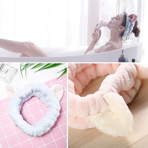 Pluss Katt Hodebånd Myk Stretch Fuzzy Cosplay Kostyme & Hårtilbehør Vask Ansikt Dusj