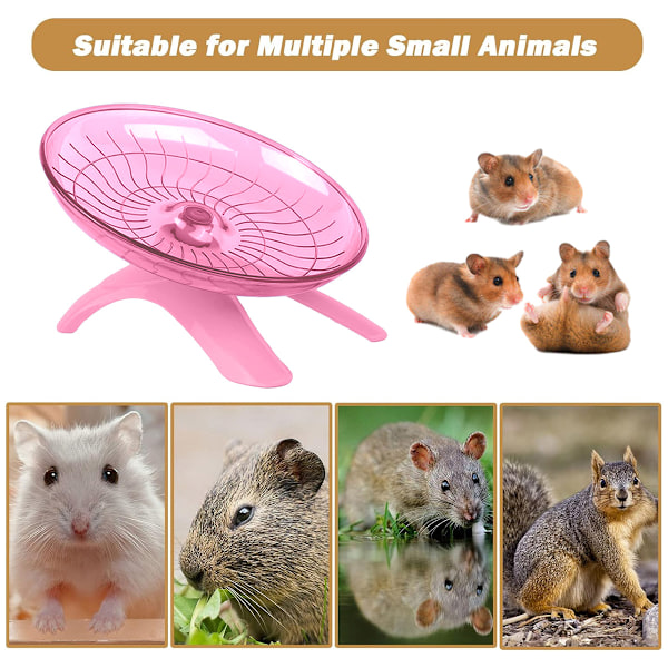 Hamster Flygande Tallrik Tyst Löpningsövningshjul för Gerbilråtta Mus Igelkott Smådjur