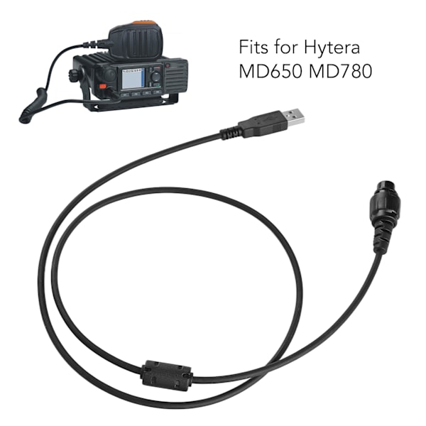 PC37 USB Programmeringskabel Walkie Talkie Frekvens Skrivlinje Klar Kommunikation för Hytera MD650 MD780