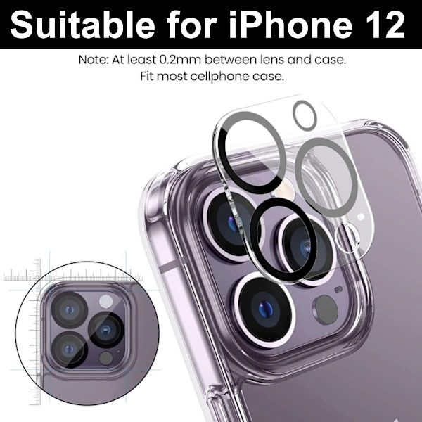 iPhone Kristallinkirkas kameralasi - Valitse malli iPhone 12