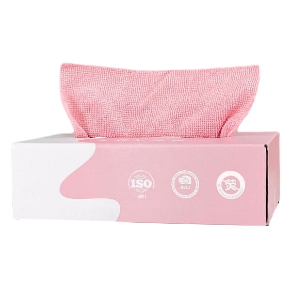 20 counts Rags In A Box- 7,8" x 7,8" Återanvändbara våtservetter för rengöring, kantlösa frottéhanddukar, butikstrasor, tvätt, damm, engångsbruk, hus, småstädning