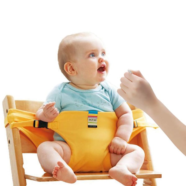 Fällbar Bärbar Matstol Säkerhetsbälte Skyddande Bältespänne Bälte för Baby och Småbarn